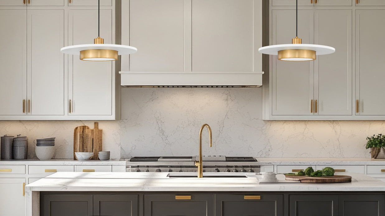 Z-Lite - 829P20-MW-MGLD-LED - LED Pendant - Ludo - Matte White + Modern Gold