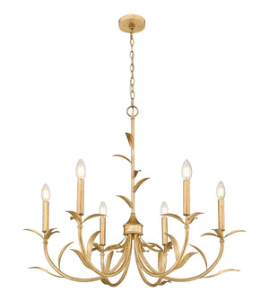 Z-Lite - 830-31GLF - Six Light Chandelier - Aslin - Gold Leaf