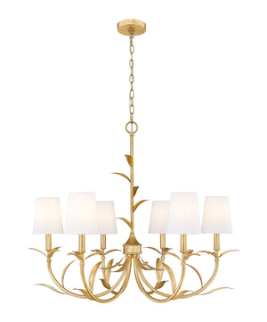 Z-Lite - 830-31GLF - Six Light Chandelier - Aslin - Gold Leaf