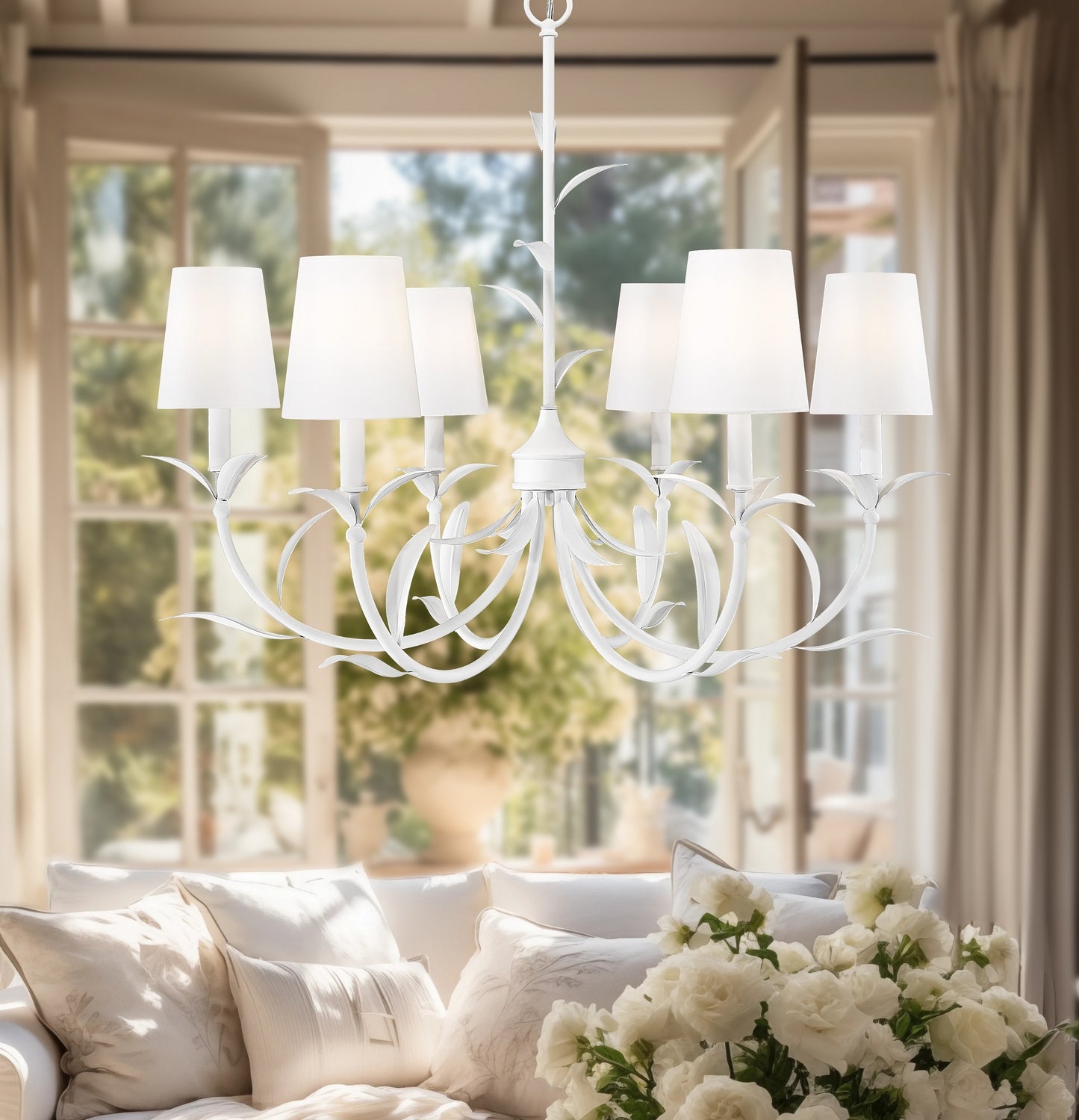 Z-Lite - 830-31TXWH - Six Light Chandelier - Aslin - Textured White