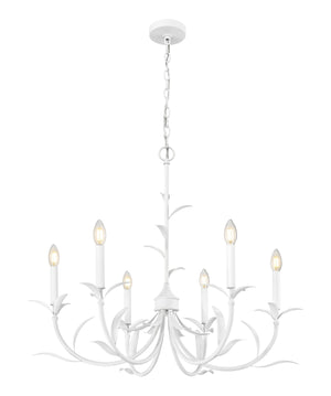 Z-Lite - 830-31TXWH - Six Light Chandelier - Aslin - Textured White