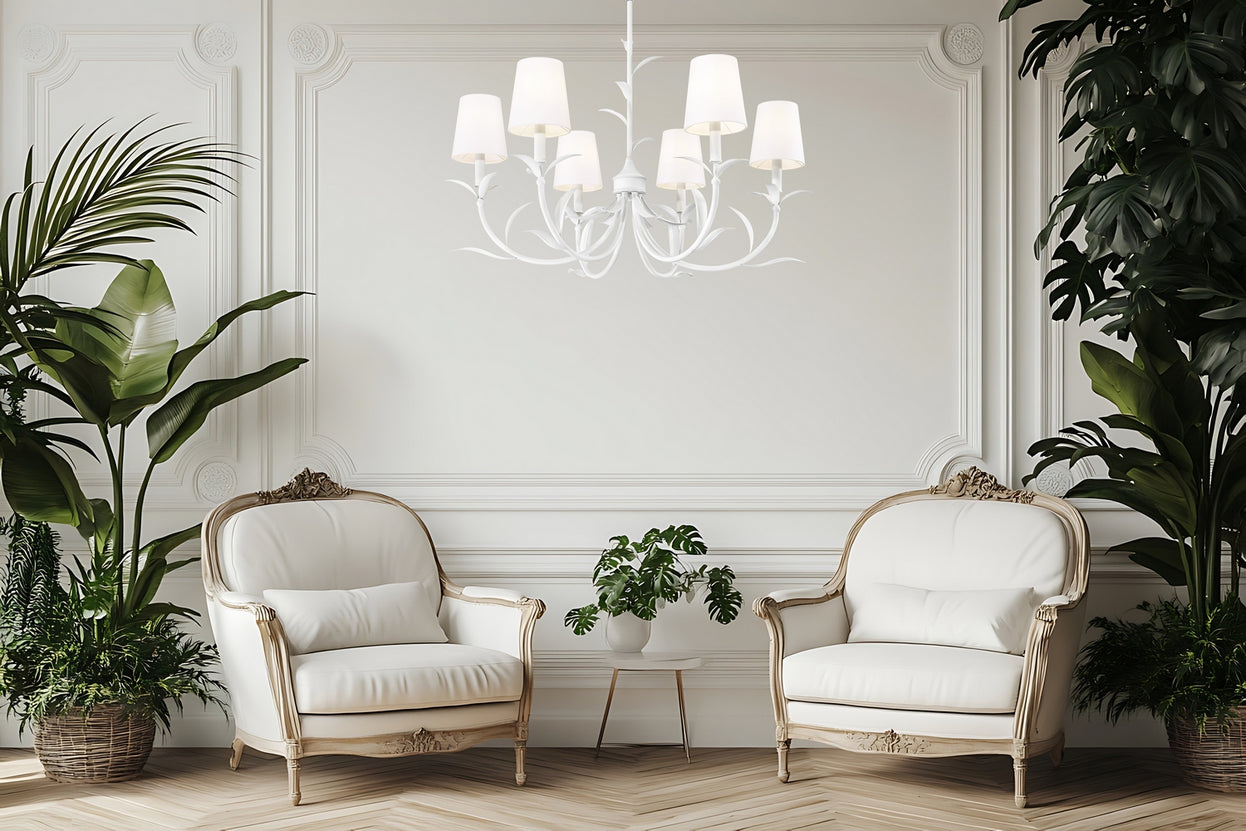 Z-Lite - 830-31TXWH - Six Light Chandelier - Aslin - Textured White