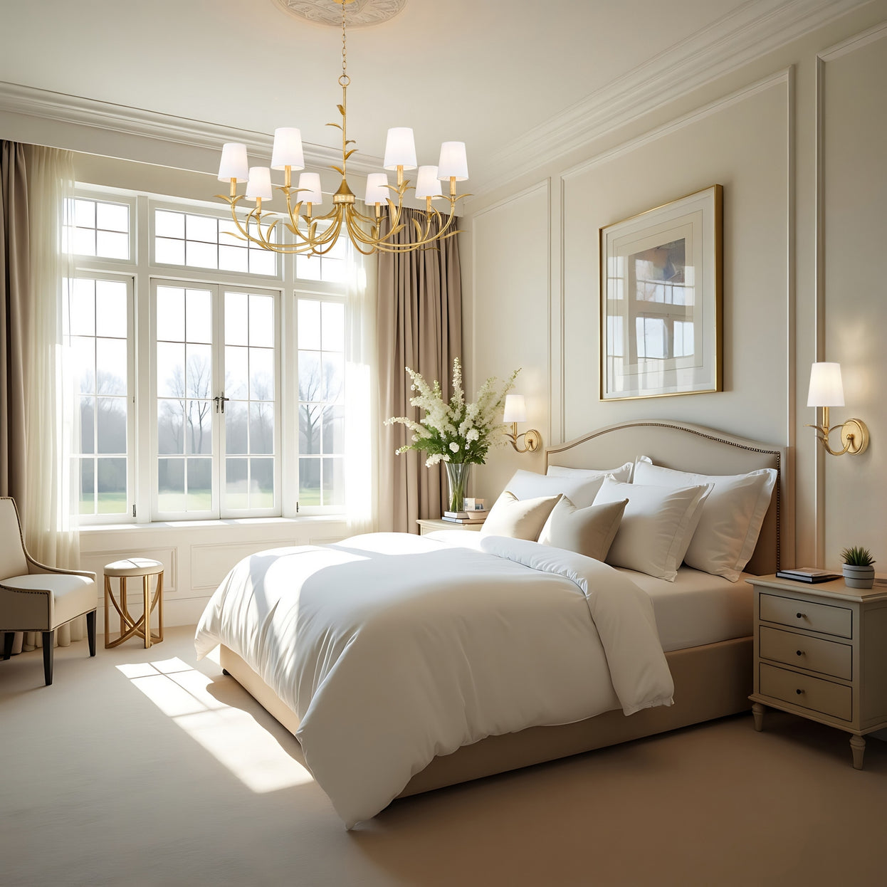 Z-Lite - 830-42GLF - Eight Light Chandelier - Aslin - Gold Leaf