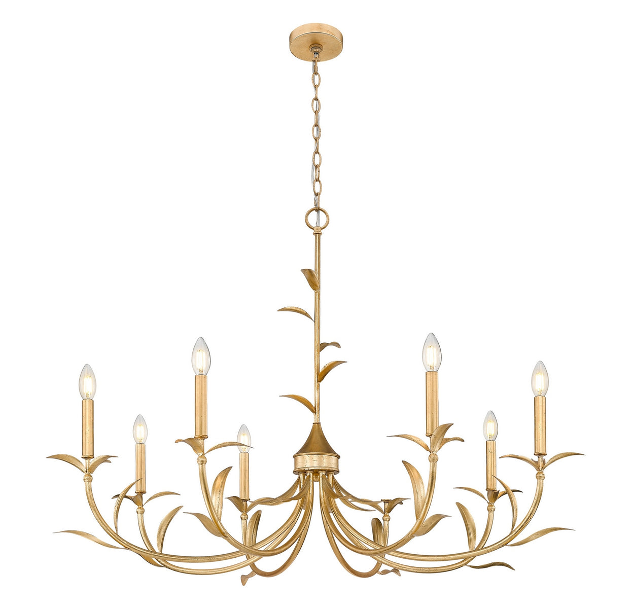 Z-Lite - 830-42GLF - Eight Light Chandelier - Aslin - Gold Leaf