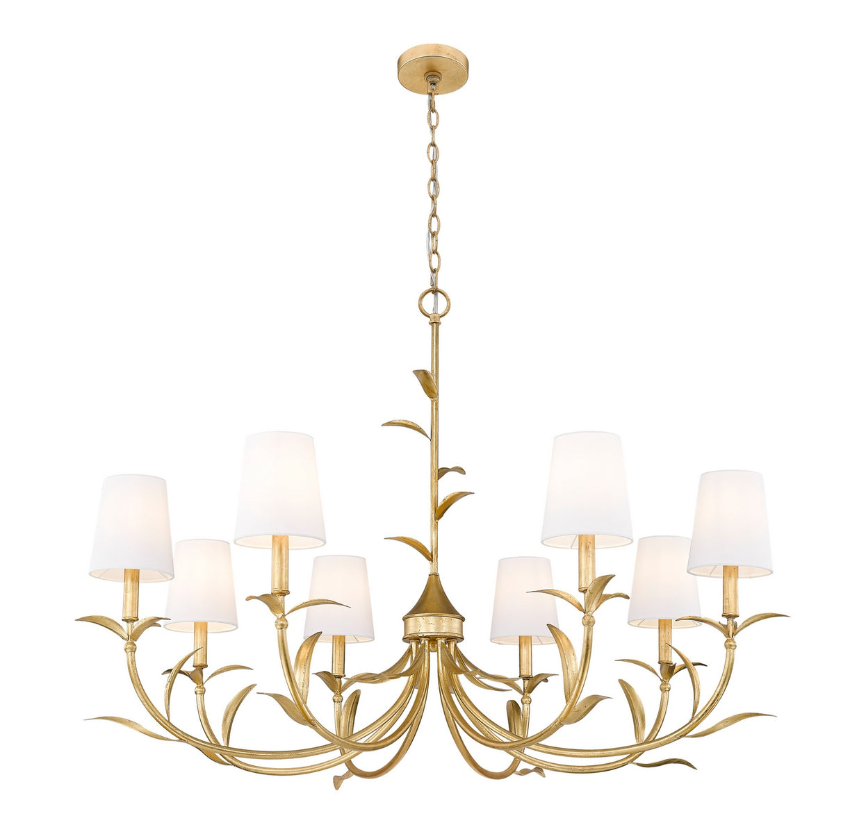 Z-Lite - 830-42GLF - Eight Light Chandelier - Aslin - Gold Leaf