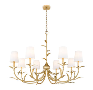 Z-Lite - 830-42GLF - Eight Light Chandelier - Aslin - Gold Leaf