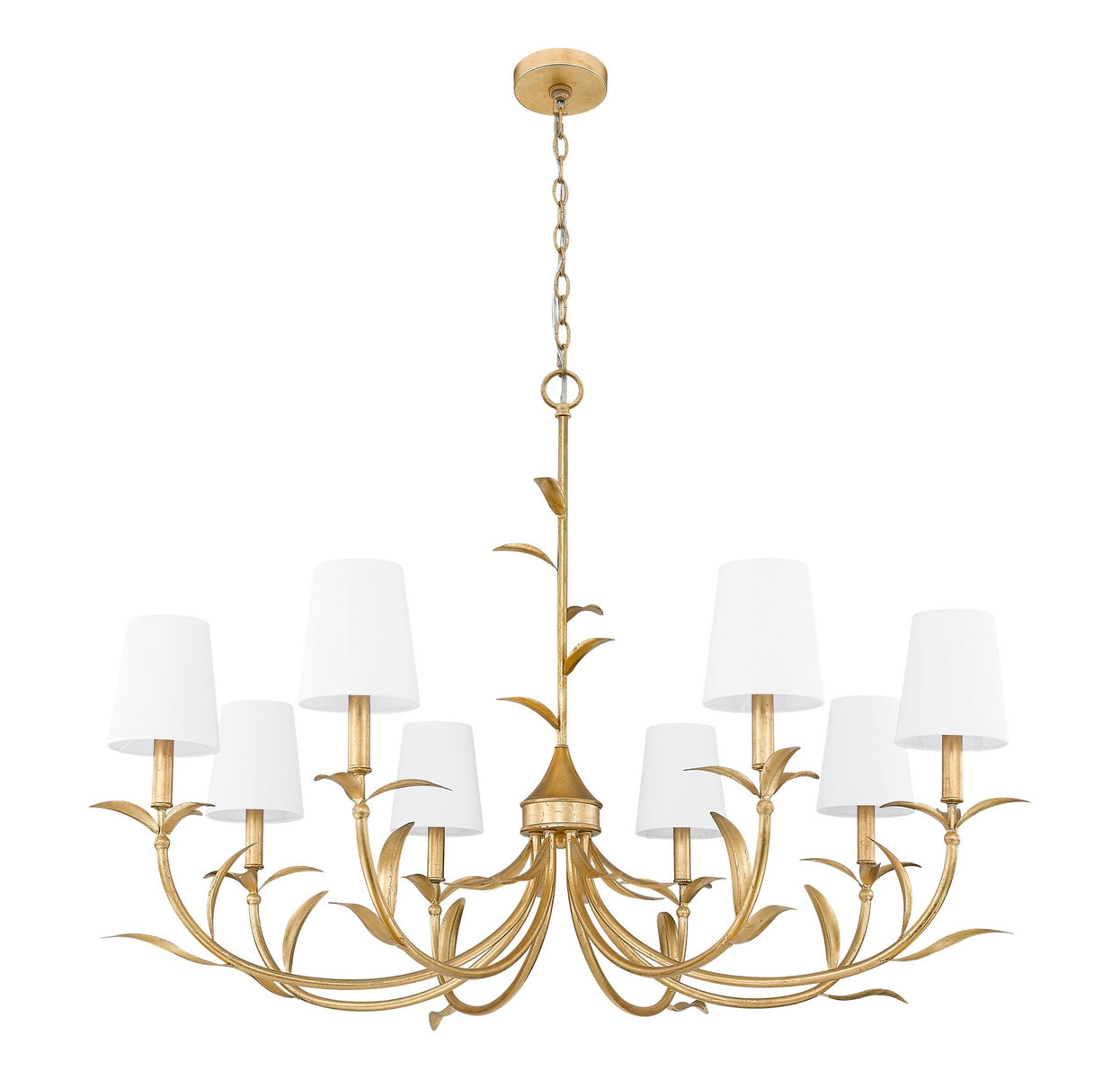 Z-Lite - 830-42GLF - Eight Light Chandelier - Aslin - Gold Leaf