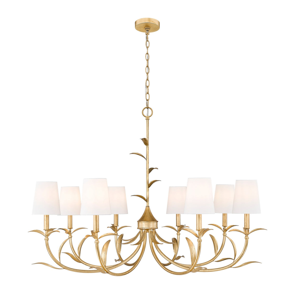 Z-Lite - 830-42GLF - Eight Light Chandelier - Aslin - Gold Leaf