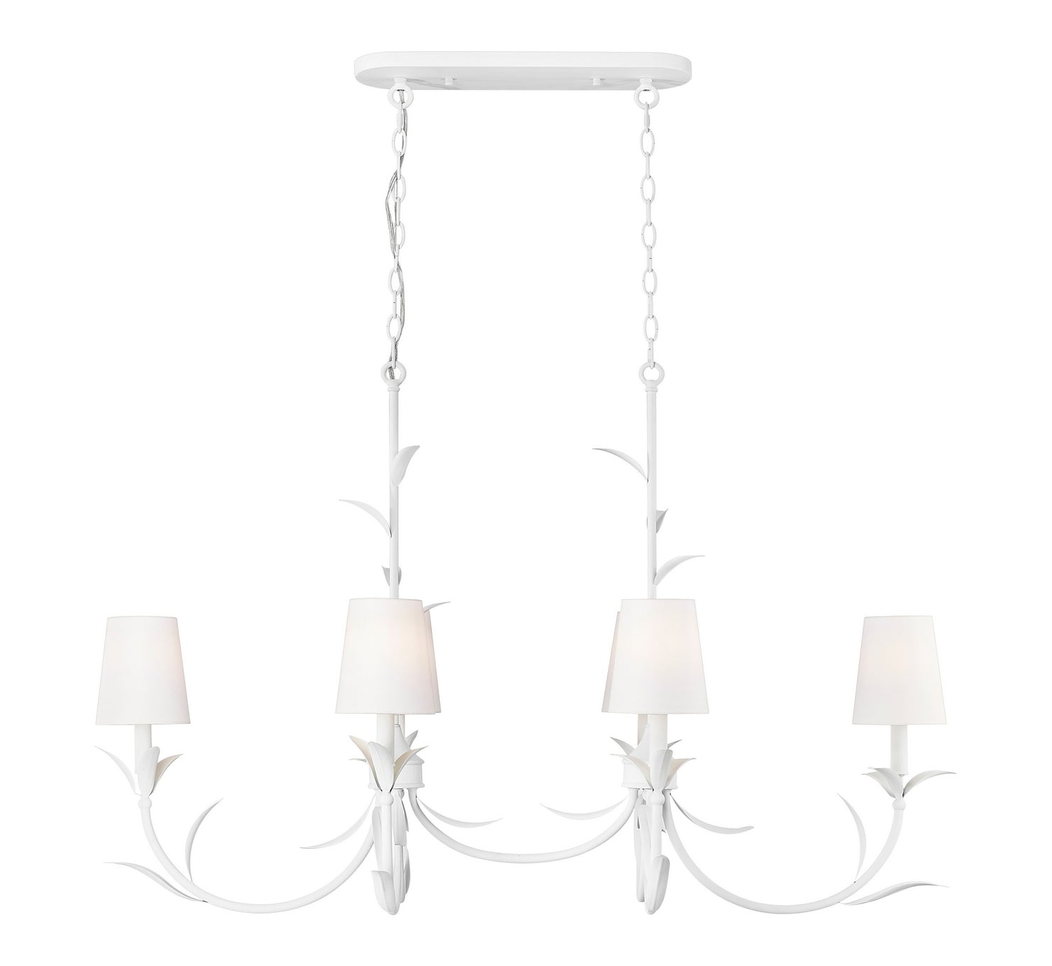 Z-Lite - 830-44L-TXWH - Six Light Linear Chandelier - Aslin - Textured White