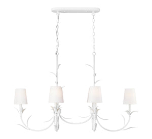 Z-Lite - 830-44L-TXWH - Six Light Linear Chandelier - Aslin - Textured White