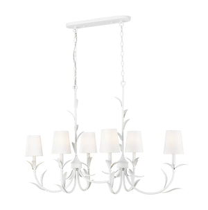 Z-Lite - 830-44L-TXWH - Six Light Linear Chandelier - Aslin - Textured White