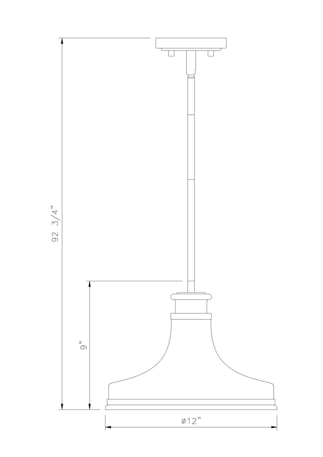 Z-Lite - 831P12-MGLD - One Light Pendant - Reznor - Modern Gold
