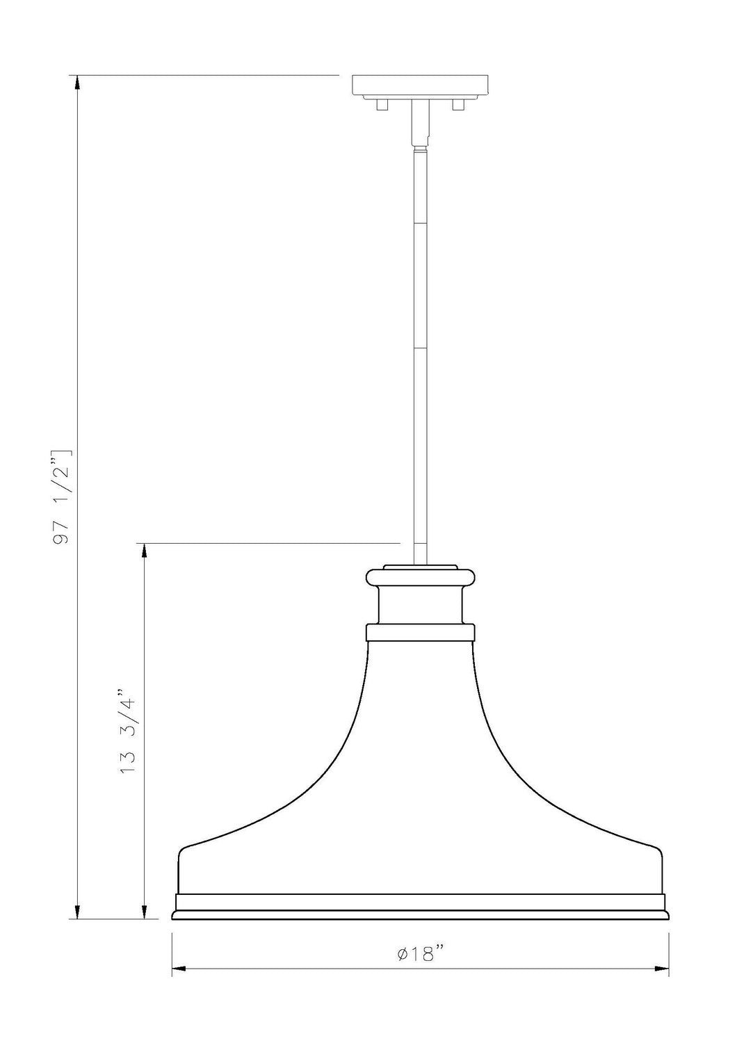 Z-Lite - 831P18-MGLD - One Light Pendant - Reznor - Modern Gold