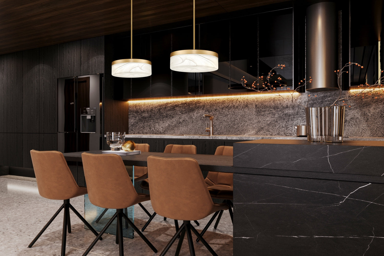 Z-Lite - 827P13-MGLD-LED - LED Pendant - Renaud - Modern Gold