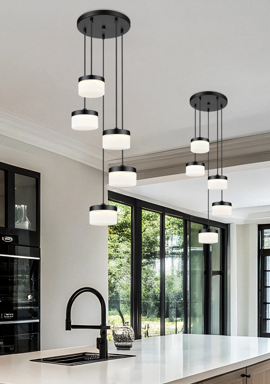 Z-Lite - 827P6-5R-MB-LED - LED Chandelier - Renaud - Matte Black