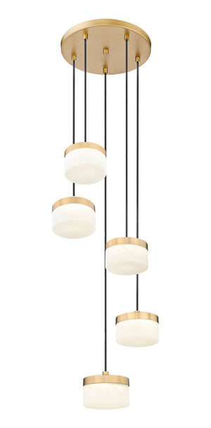 Z-Lite - 827P6-5R-MGLD-LED - LED Chandelier - Renaud - Modern Gold