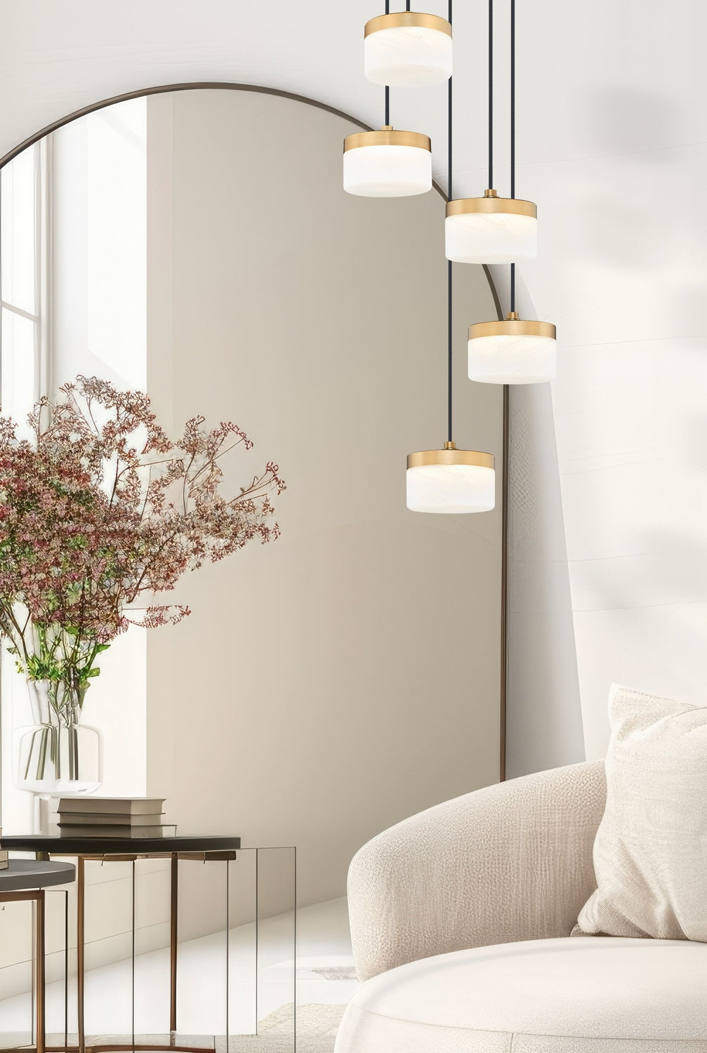 Z-Lite - 827P6-5R-MGLD-LED - LED Chandelier - Renaud - Modern Gold