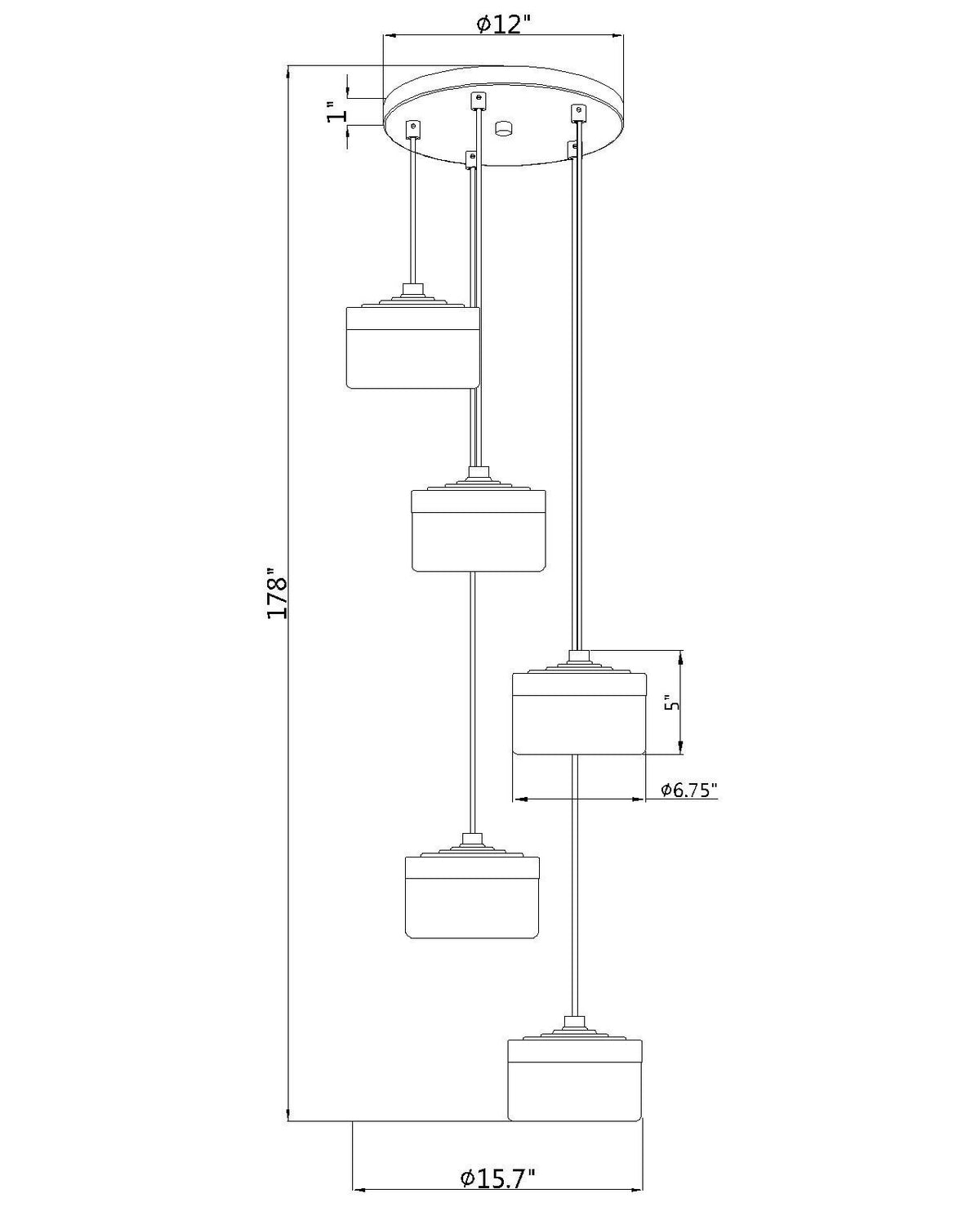 Z-Lite - 827P6-5R-MGLD-LED - LED Chandelier - Renaud - Modern Gold