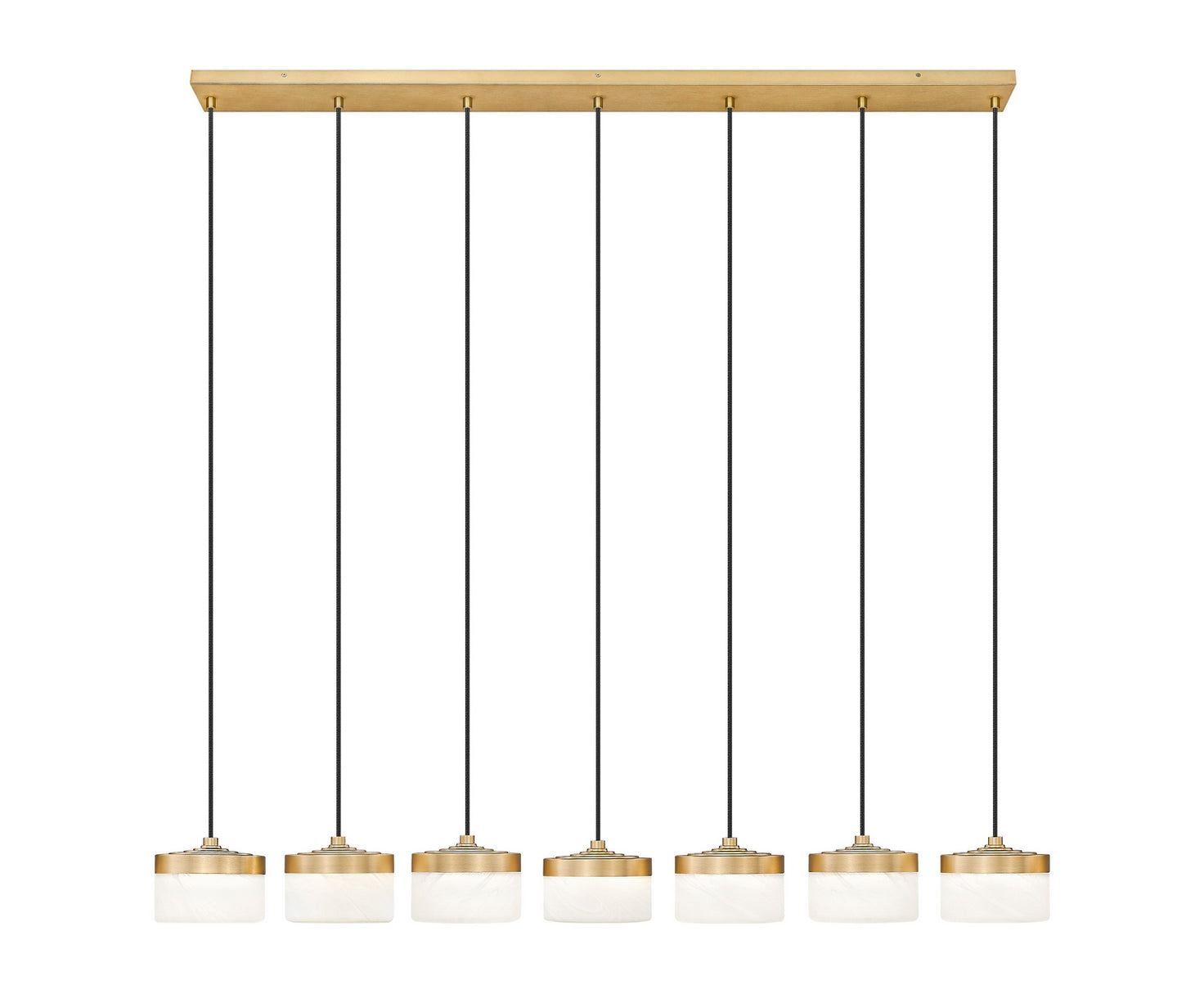Z-Lite - 827P6-7L-MGLD-LED - LED Linear Chandelier - Renaud - Modern Gold