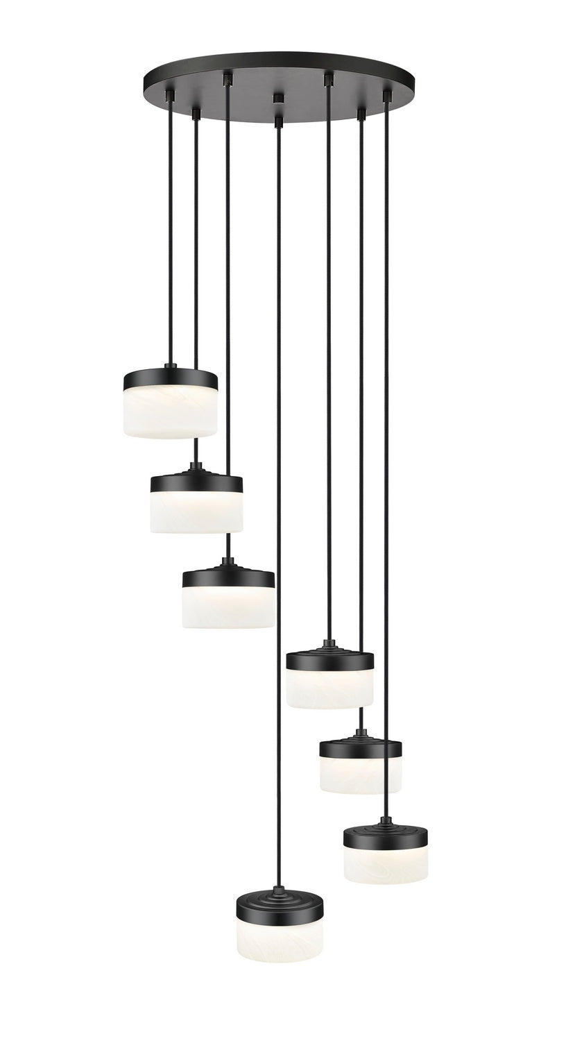 Z-Lite - 827P6-7R-MB-LED - LED Chandelier - Renaud - Matte Black