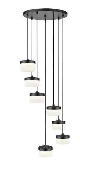 Z-Lite - 827P6-7R-MB-LED - LED Chandelier - Renaud - Matte Black