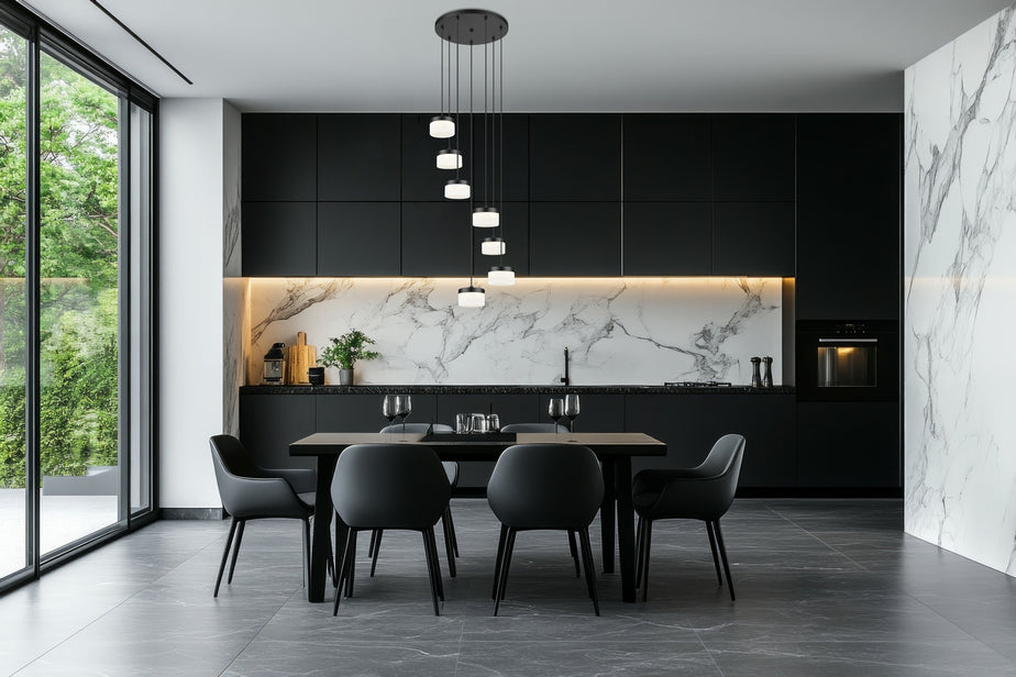 Z-Lite - 827P6-7R-MB-LED - LED Chandelier - Renaud - Matte Black
