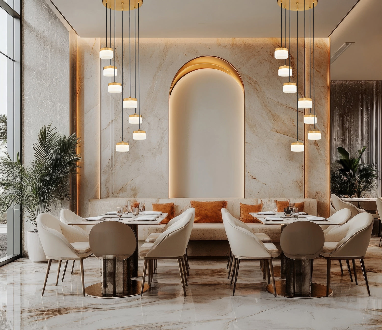 Z-Lite - 827P6-7R-MGLD-LED - LED Chandelier - Renaud - Modern Gold