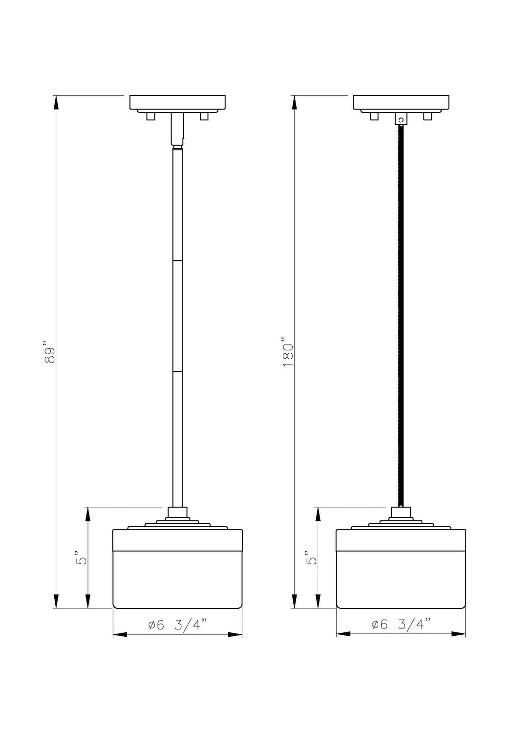 Z-Lite - 827P6-MB-LED - LED Pendant - Renaud - Matte Black