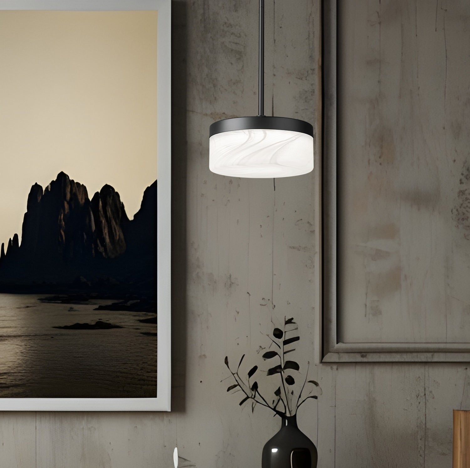 Z-Lite - 827P9-MB-LED - LED Pendant - Renaud - Matte Black
