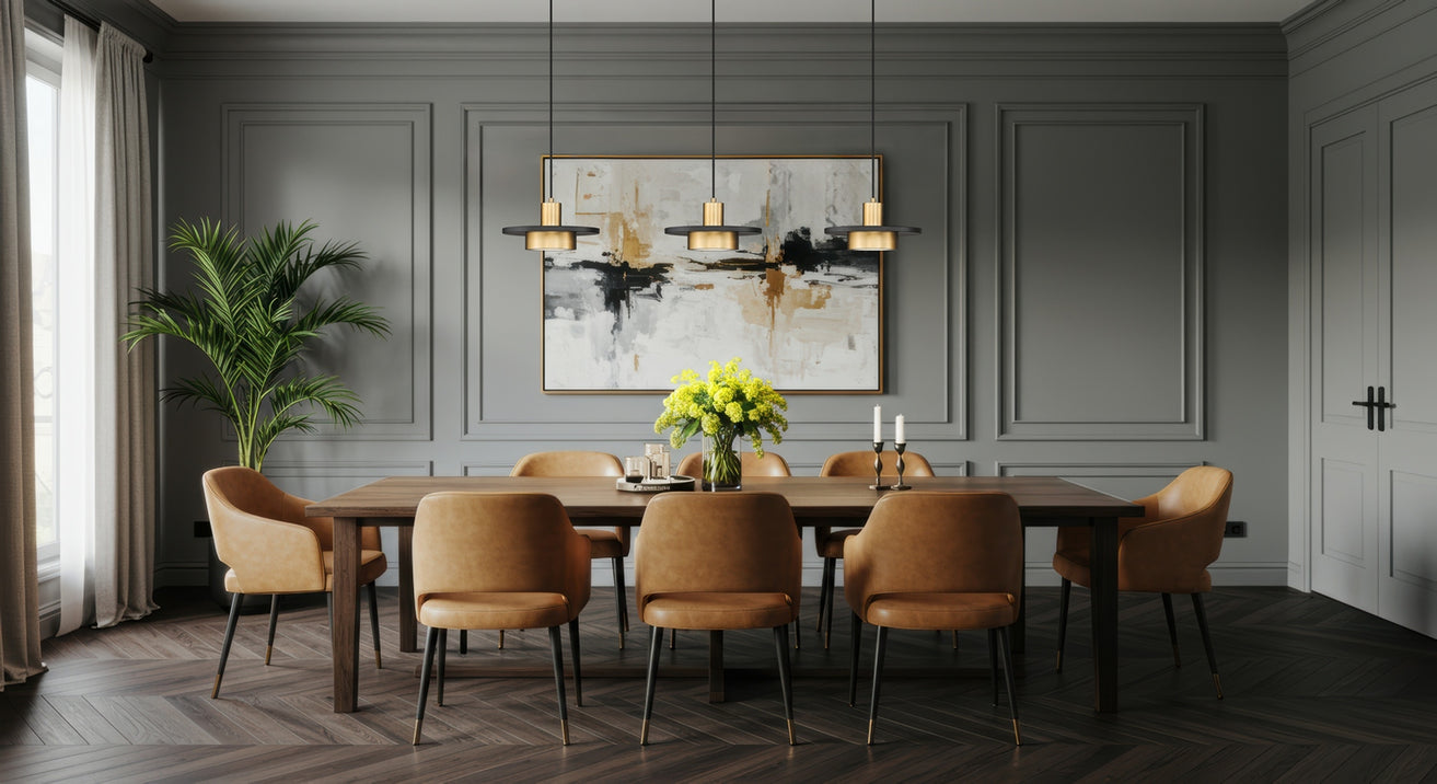 Z-Lite - 829P12-3L-MB-MGLD-LE - LED Linear Chandelier - Ludo - Matte Black + Modern Gold