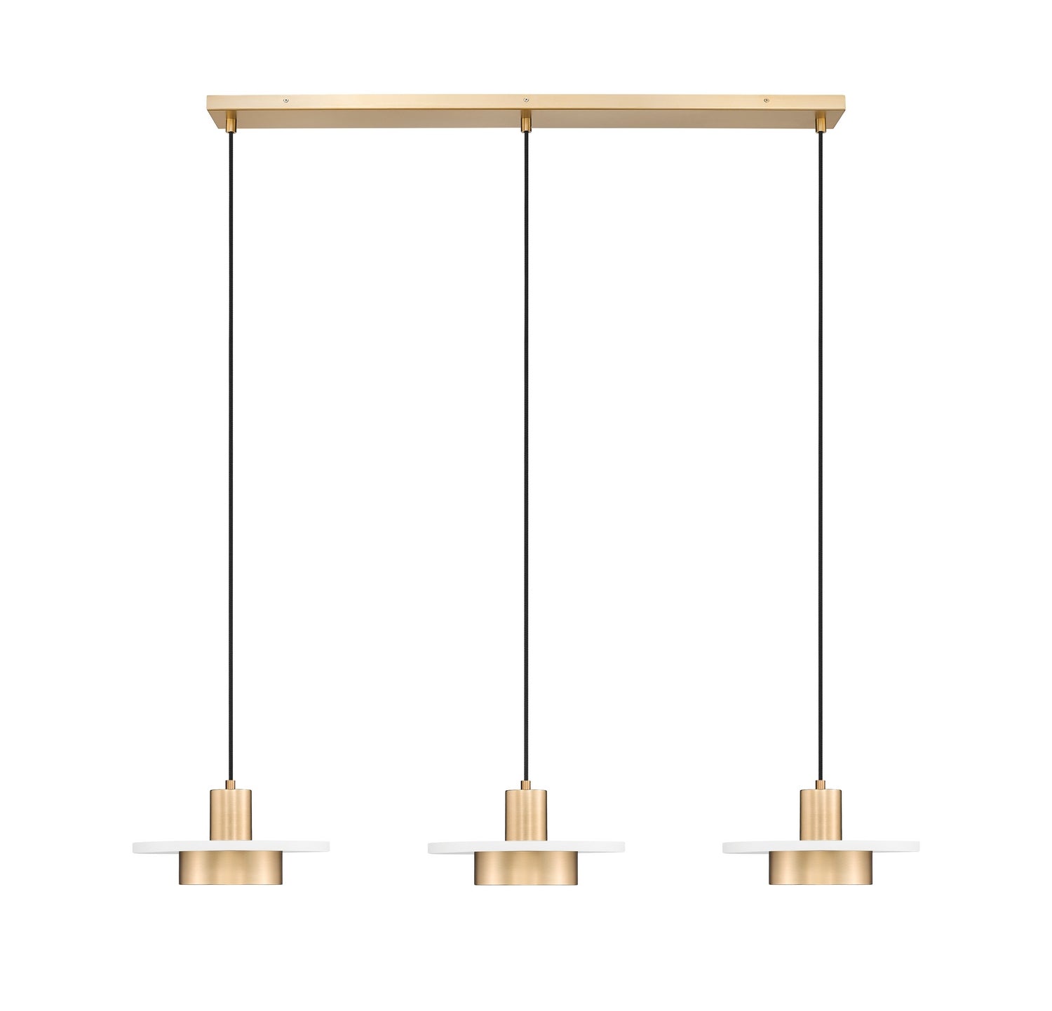 Z-Lite - 829P12-3L-MW-MGLD-LE - LED Linear Chandelier - Ludo - Matte White + Modern Gold