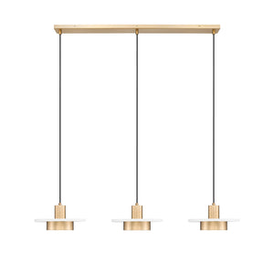 Z-Lite - 829P12-3L-MW-MGLD-LE - LED Linear Chandelier - Ludo - Matte White + Modern Gold