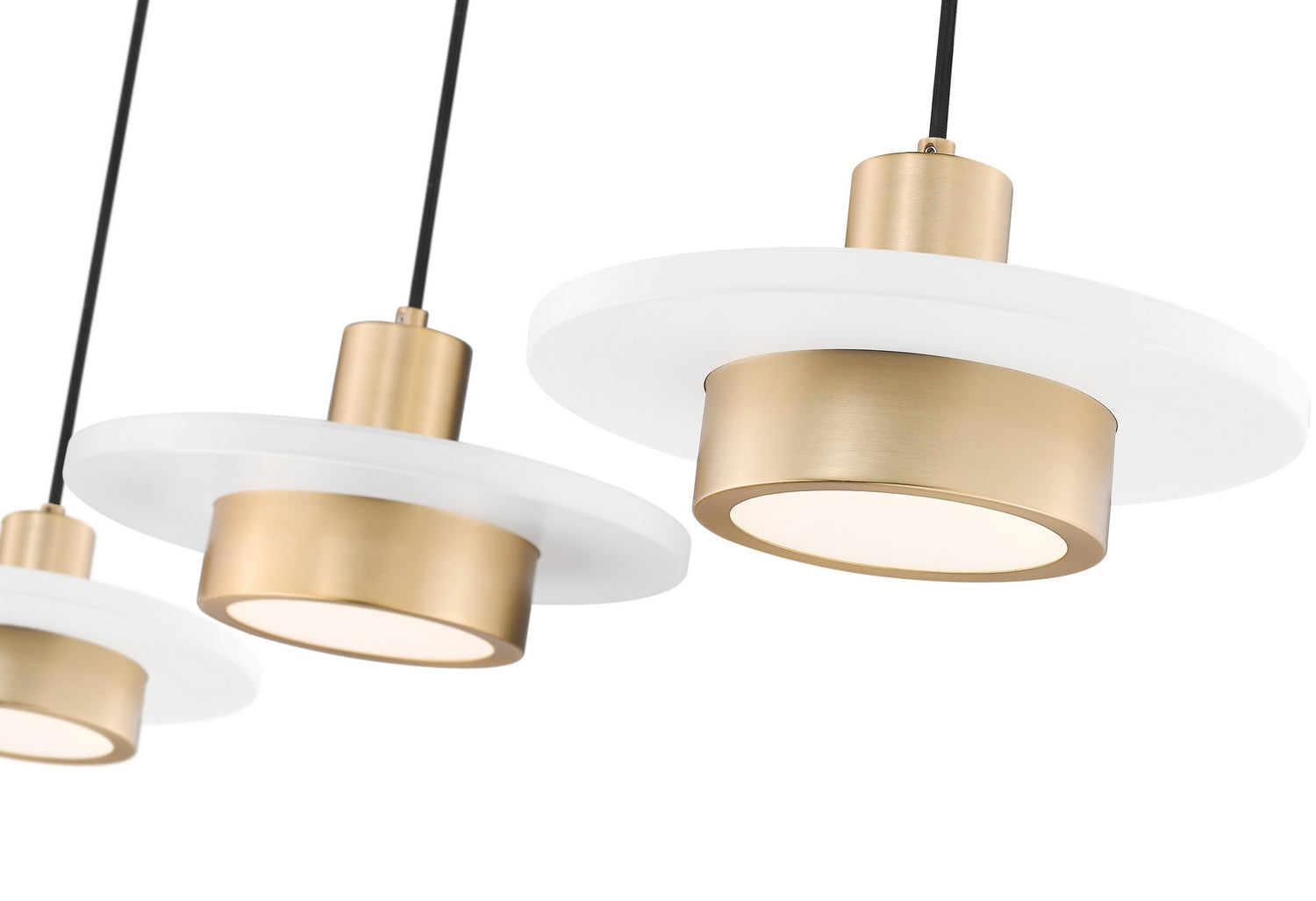 Z-Lite - 829P12-3L-MW-MGLD-LE - LED Linear Chandelier - Ludo - Matte White + Modern Gold