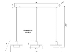Z-Lite - 829P12-3L-MW-MGLD-LE - LED Linear Chandelier - Ludo - Matte White + Modern Gold