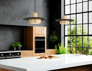 Z-Lite - 829P12-MB-MGLD-LED - LED Pendant - Ludo - Matte Black + Modern Gold