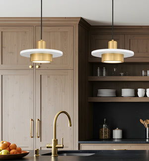 Z-Lite - 829P12-MW-MGLD-LED - LED Pendant - Ludo - Matte White + Modern Gold