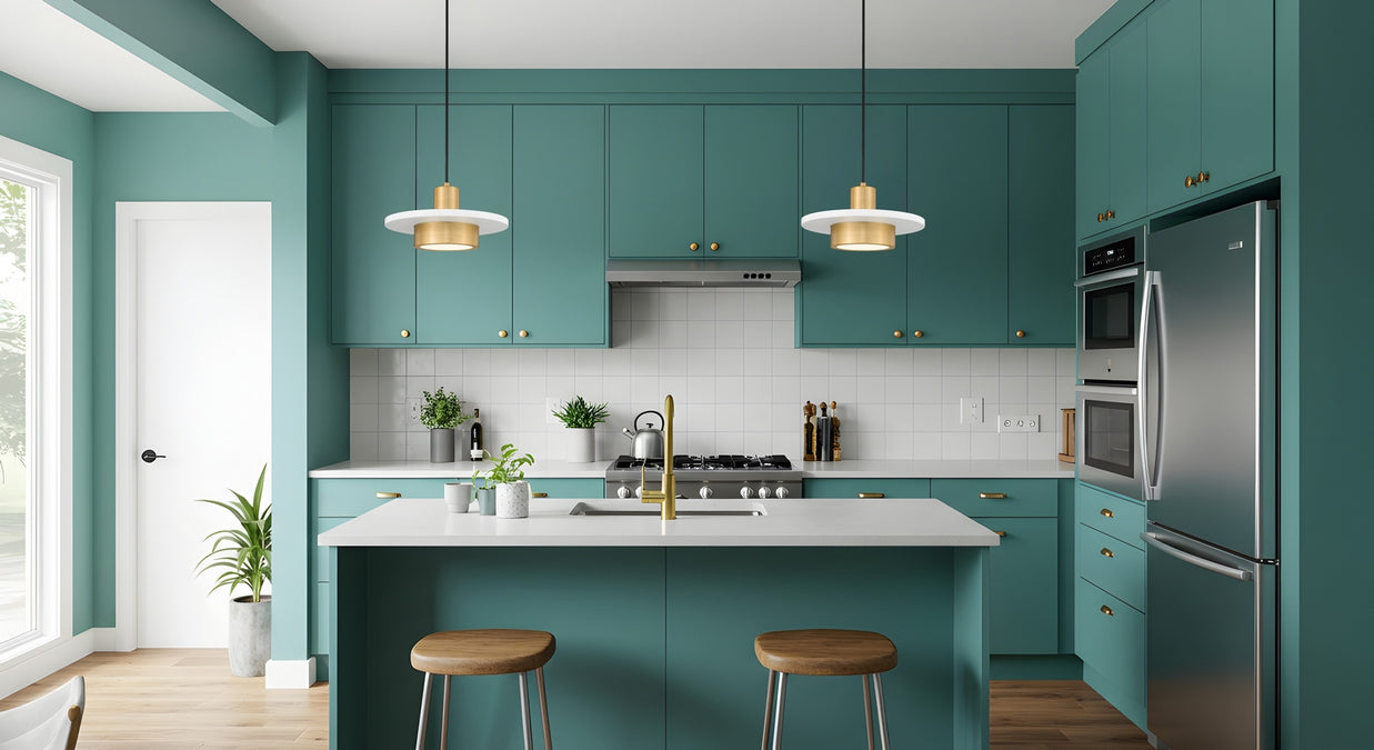 Z-Lite - 829P12-MW-MGLD-LED - LED Pendant - Ludo - Matte White + Modern Gold