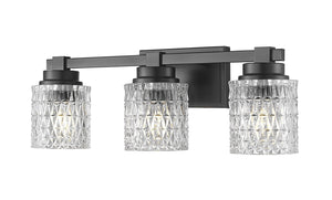 Z-Lite - 6101-3V-MB - Three Light Vanity - Jacqueline - Matte Black
