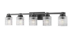 Z-Lite - 6101-5V-MB - Five Light Vanity - Jacqueline - Matte Black