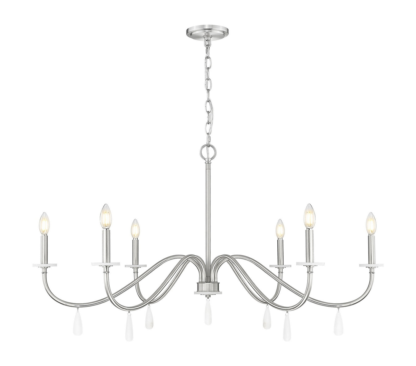 Z-Lite - 6103-45BN - Six Light Chandelier - Toussant - Brushed Nickel