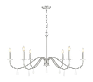 Z-Lite - 6103-45BN - Six Light Chandelier - Toussant - Brushed Nickel
