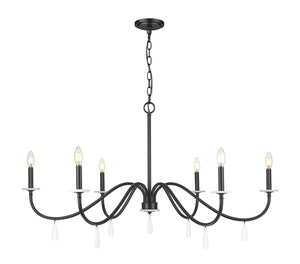 Z-Lite - 6103-45MB - Six Light Chandelier - Toussant - Matte Black