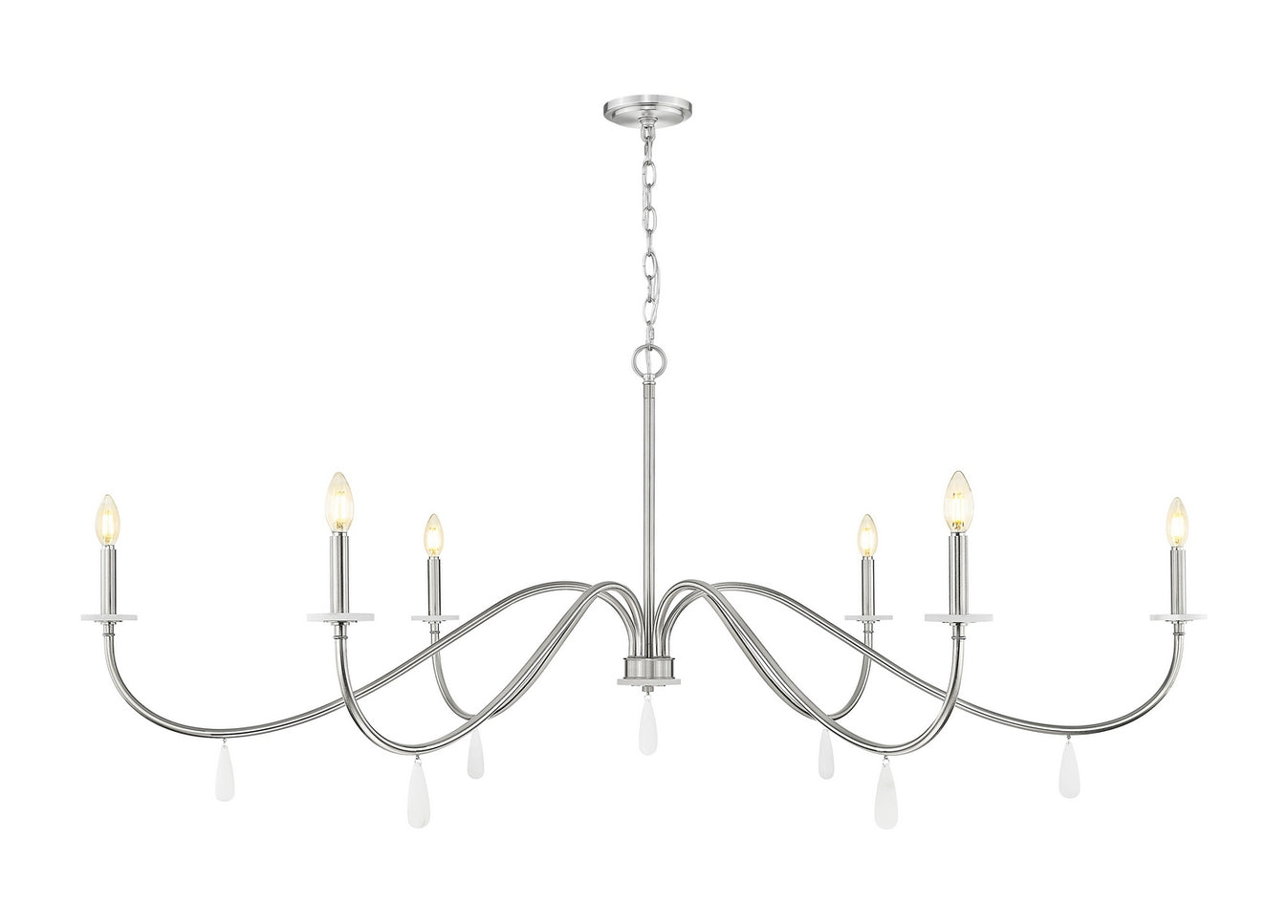 Z-Lite - 6103-63BN - Six Light Chandelier - Toussant - Brushed Nickel