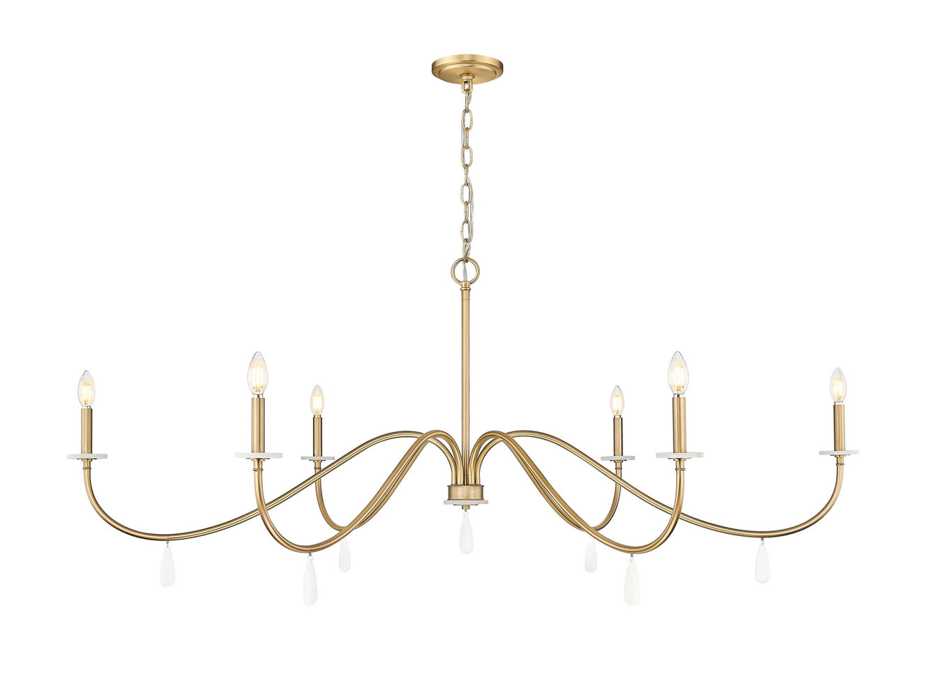 Z-Lite - 6103-63MGLD - Six Light Chandelier - Toussant - Modern Gold