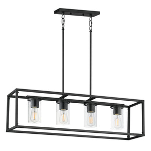 Maxim - 10288CLBK - Four Light Linear Pendant - Lateral - Black