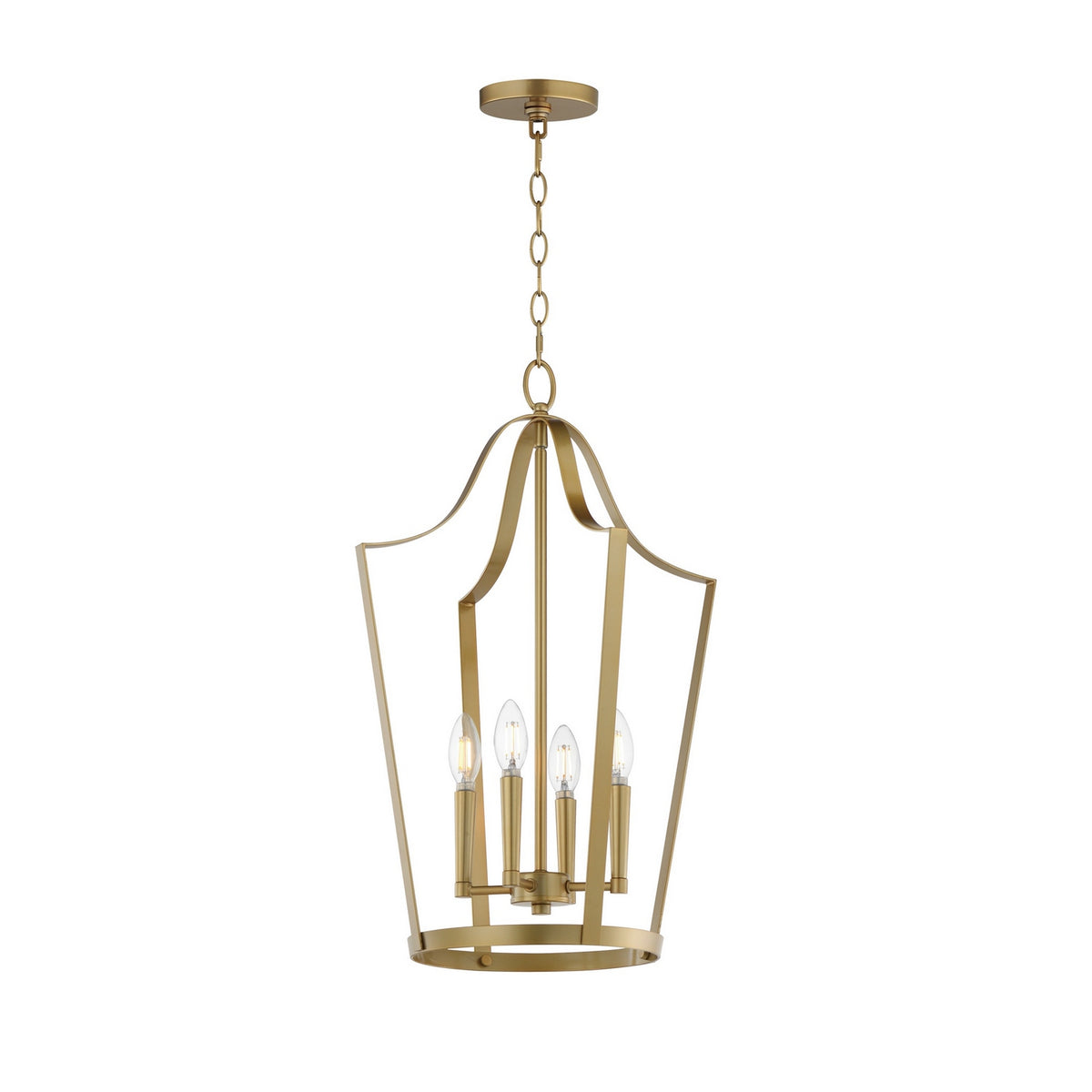 Maxim - 10424NAB - Four Light Pendant - Arden - Natural Aged Brass