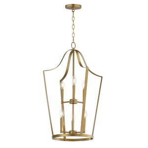 Maxim - 10426NAB - Six Light Pendant - Arden - Natural Aged Brass