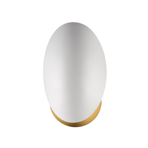 Maxim - 10821WTNAB - One Light Wall Sconce - Maris - White/Natural Aged Brass