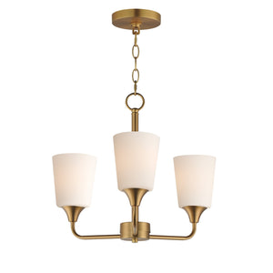 Maxim - 12873SWNAB - Three Light Chandelier - Hudson - Natural Aged Brass