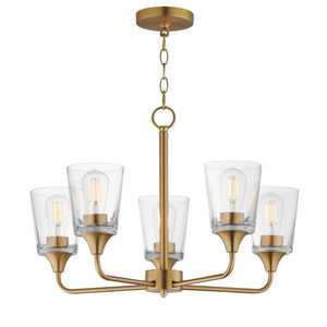 Maxim - 12875CLNAB - Five Light Chandelier - Hudson - Natural Aged Brass